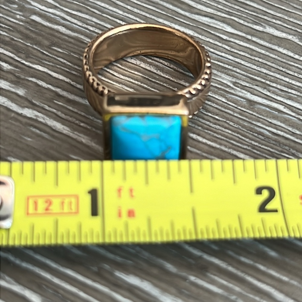 Barse Blue Turquoise Statement Ring - image 6